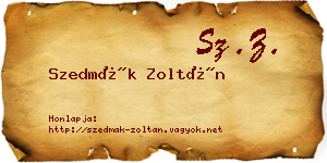 Szedmák Zoltán névjegykártya