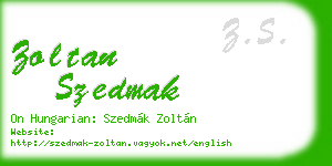zoltan szedmak business card