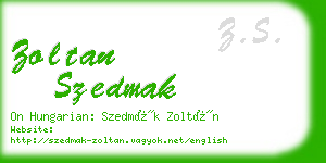 zoltan szedmak business card